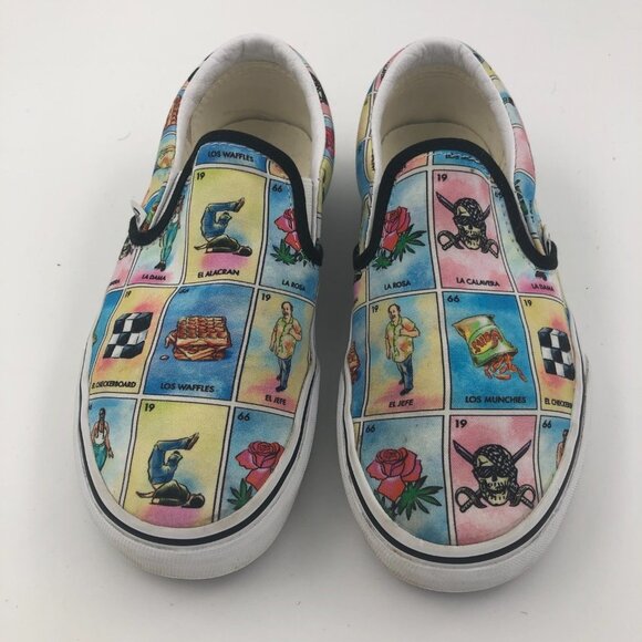 VANS "Off The Wall" Los Vans Loteria Slip Ons Unisex: Men's 5m Women's 6.5M RARE - Picture 2 of 10